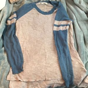 Blue and grey sweater